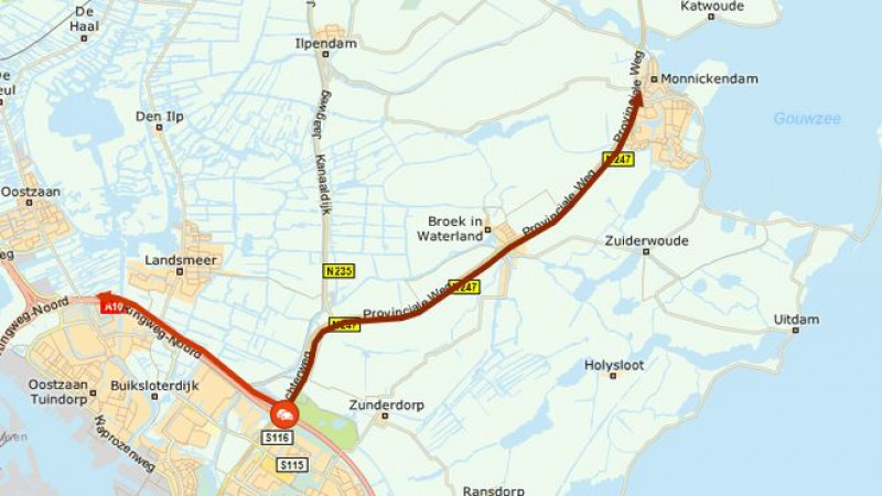 Ongeluk op N247 richting Hoorn: lange file en forse vertraging. Ongeluk op N247 richting Hoorn: lange file en forse vertraging.