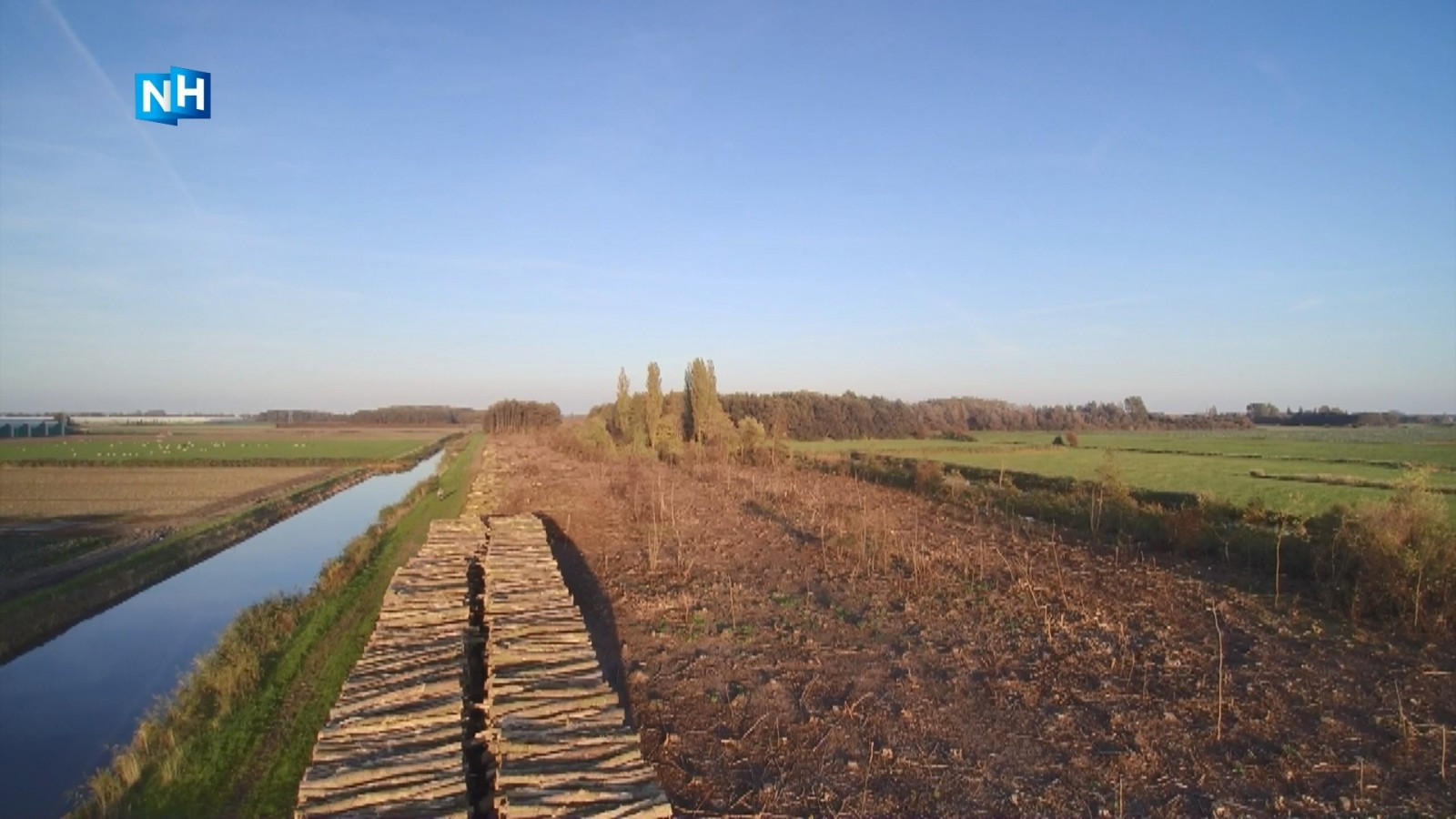Kaalslag door eerdere kap bij De Weelen in Lutjebroek