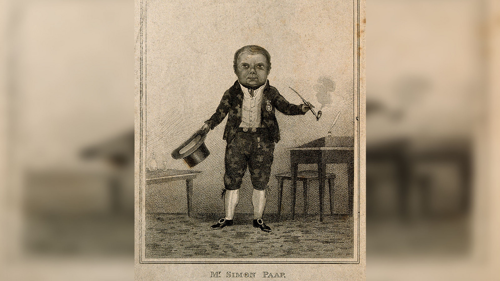 Simon Paap, a dwarf. Stipple engraving, 1815. Wellcome Collection.