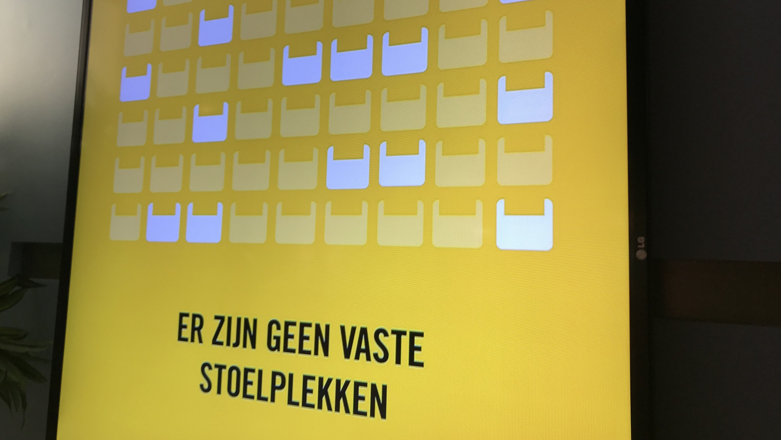 Alle rijen in de filmzaal worden gebruikt, per film wordt er een indeling gemaakt