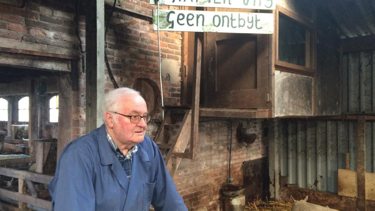 Schapenboer Jan slaapt bij schapen om lammetjes welkom te heten