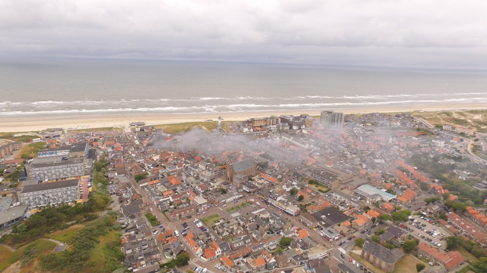 Grote brand in Egmond aan Zee