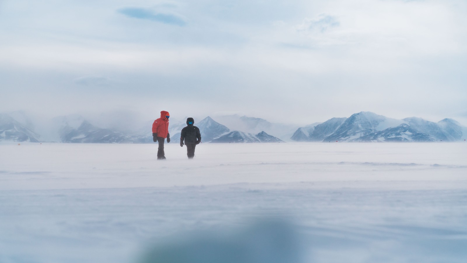 Edwin en Liesbeth op Antarctica