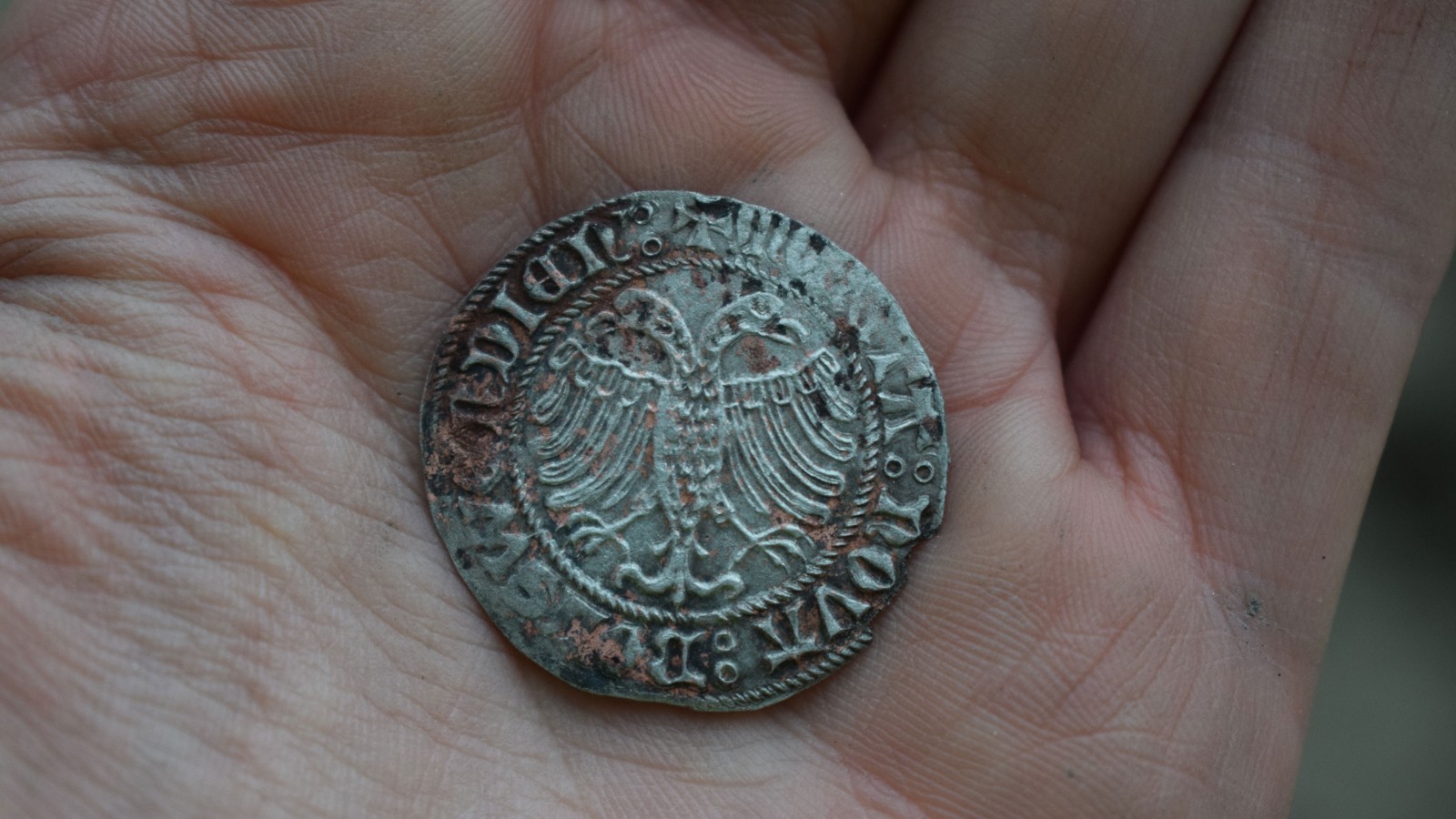 Een zilveren munt geslagen in Bolsward, 1472