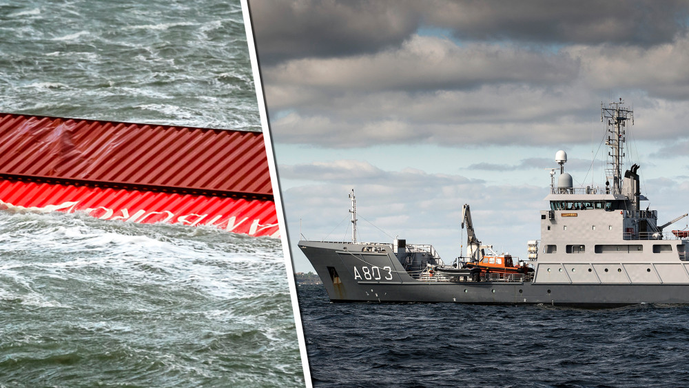 Marineschip Onderweg Naar Waddengebied Voor Zoektocht Vermiste ...