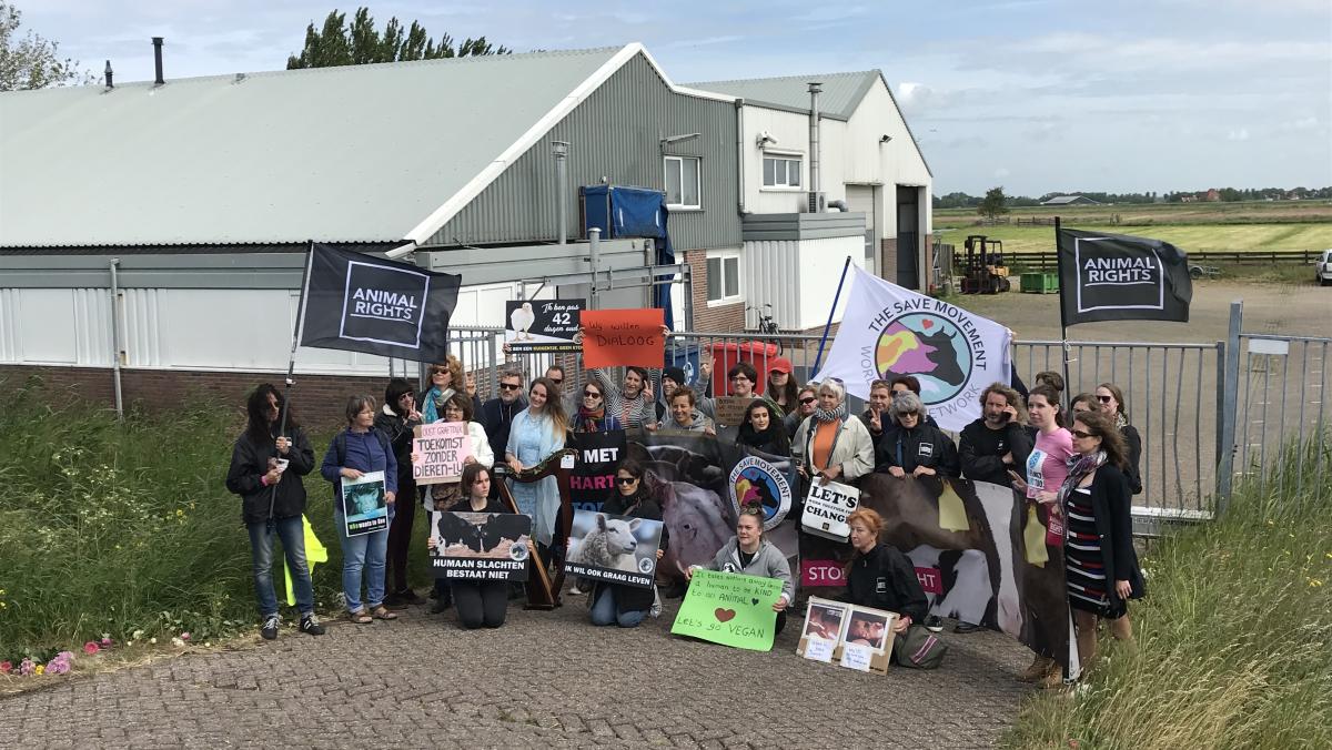 Demonstratie bij slachthuis Oost-Graftdijk zonder problemen verlopen