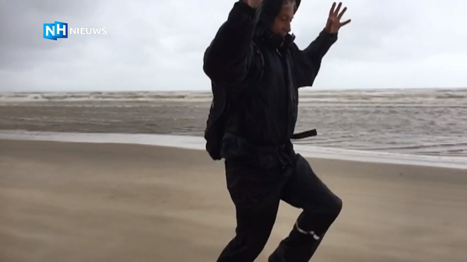 Windje mee op het strand