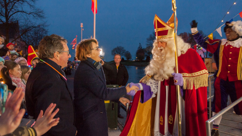 Sinterklaas tijdens de intocht van 2019 in Medemblik