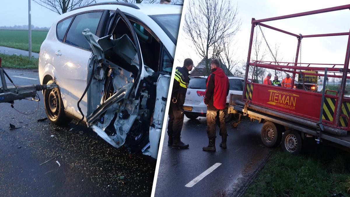 Automobilist ramt aanhanger in Hauwert