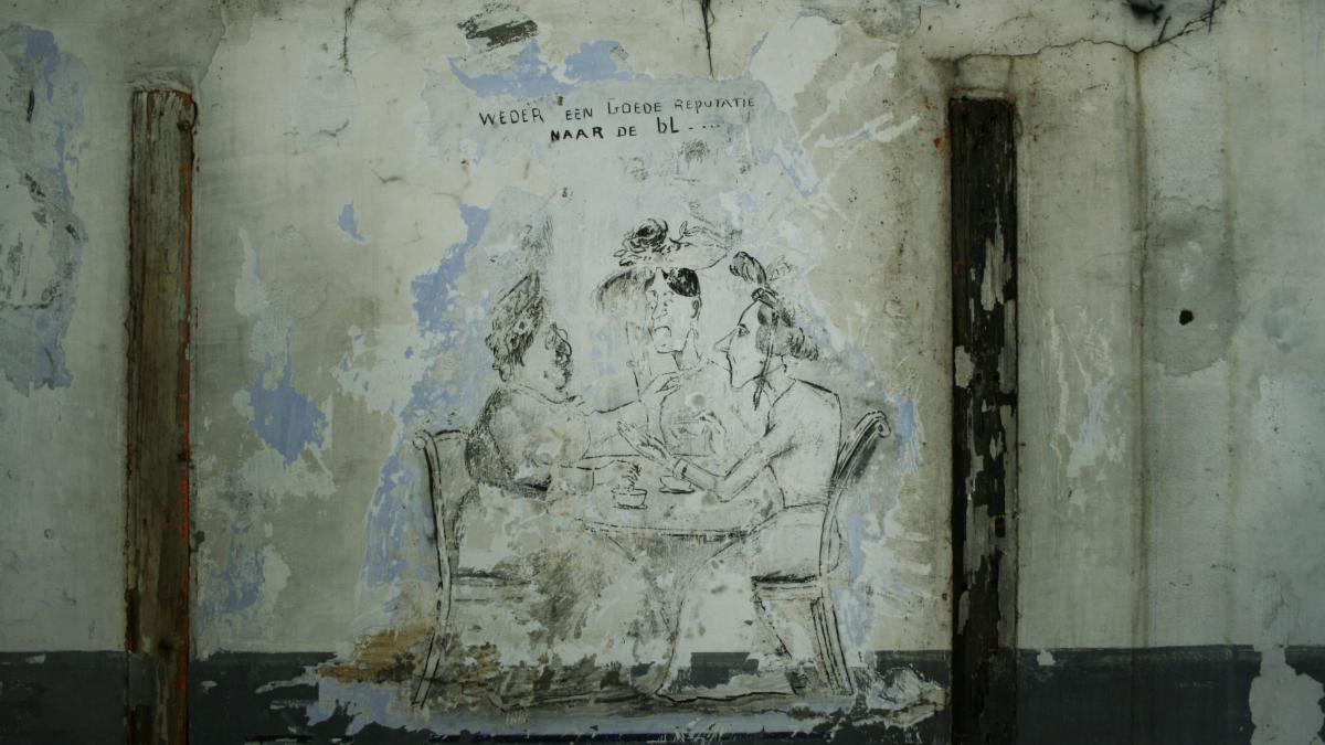 Historische muurschilderingen in Fort Benoorden Spaarndam blijven behouden