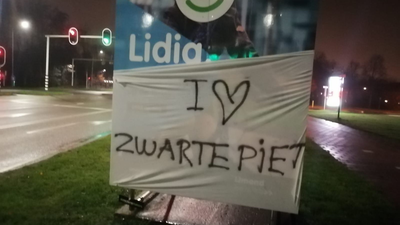 Spandoek 'I love zwarte piet'