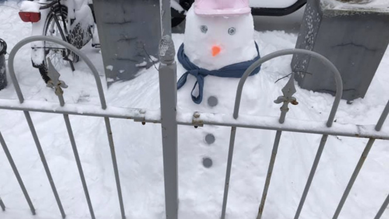 Sneeuwpop in Beverwijk