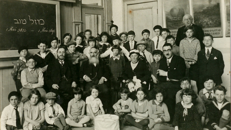 Godsdienstschool in het Joods Gemeentegebouw, 1 mei 1932