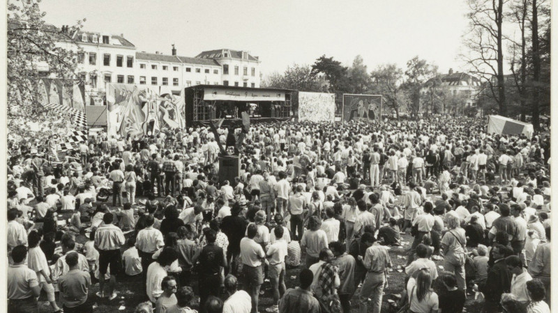 Bevrijdingspop in het Kenaupark op 5 mei 1989