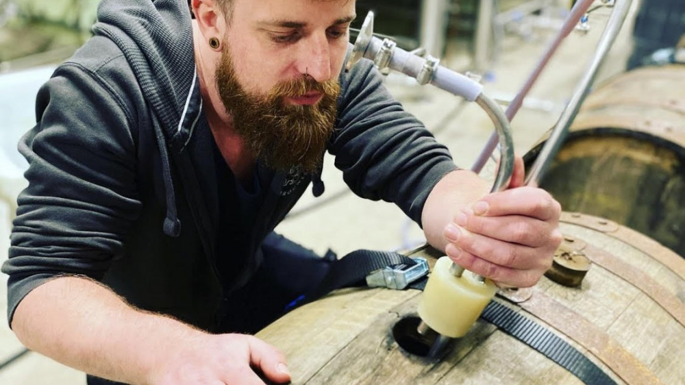 Bas Overbeeke van de Gooische Bierbrouwerij