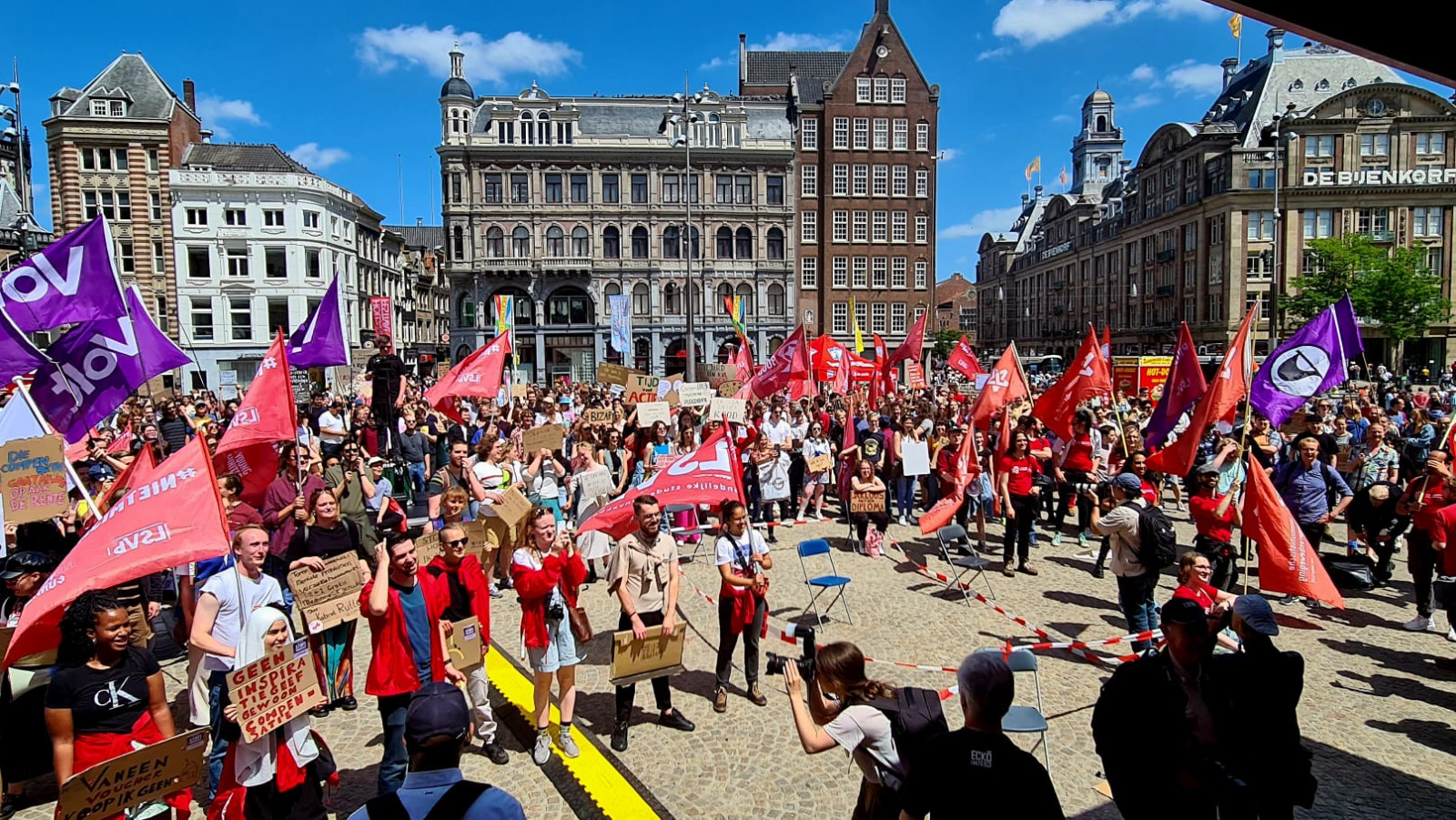 Studentenprotest op de Dam