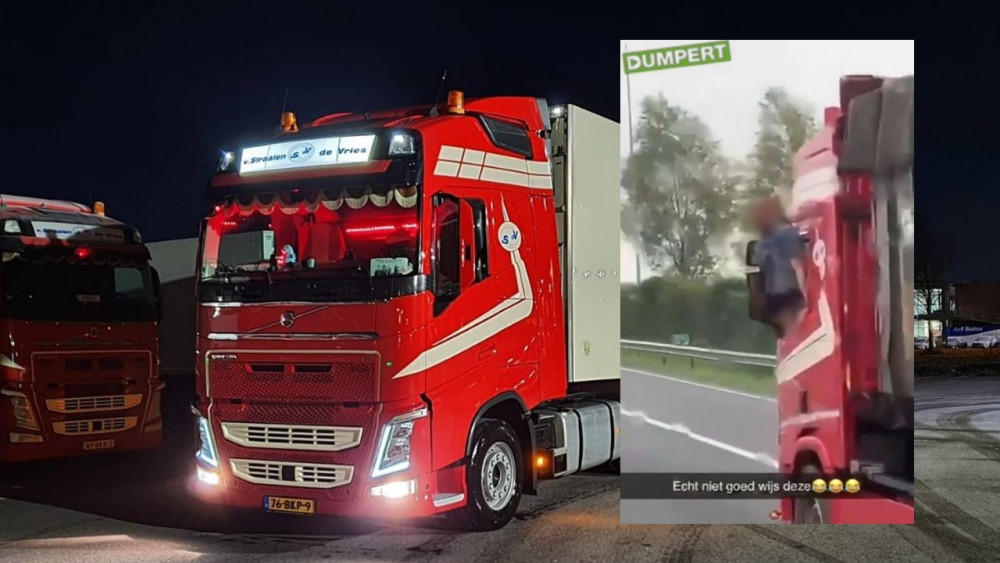 Vrachtwagenchauffeur per direct ontslagen na 'masturbatievideo' op A8 - NH Nieuws