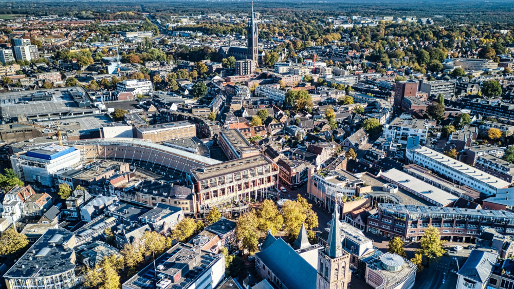 Hilversum centrum luchtfoto