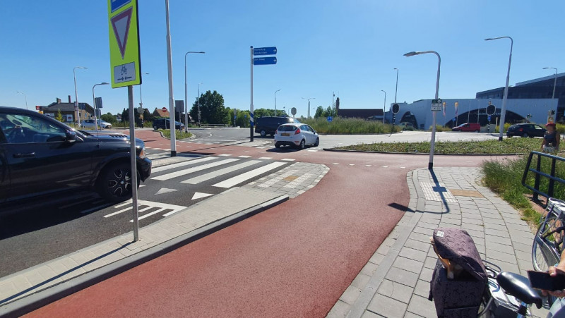 Fietspad Oosteinderweg waar Edwin Zijlstra fietste voor hij werd aangereden