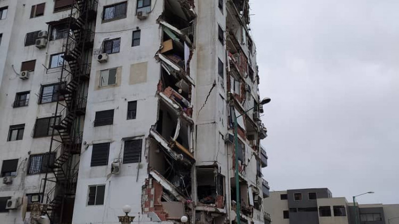 Een getroffen flat in de geboortestad van Ziad, Latakia in Syrië