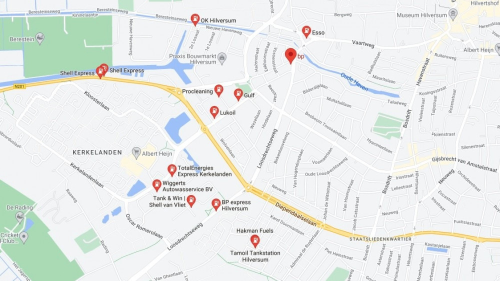 Het tankstation komt op de plek van de voormalige BP