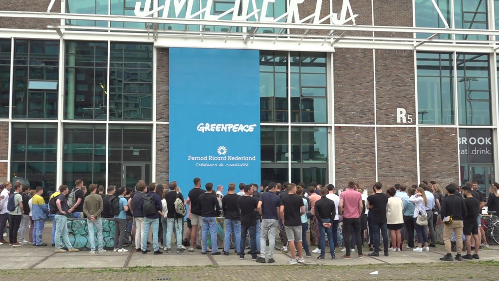 Greenpeace activists occupy steel giant Tata Steel in the Netherlands