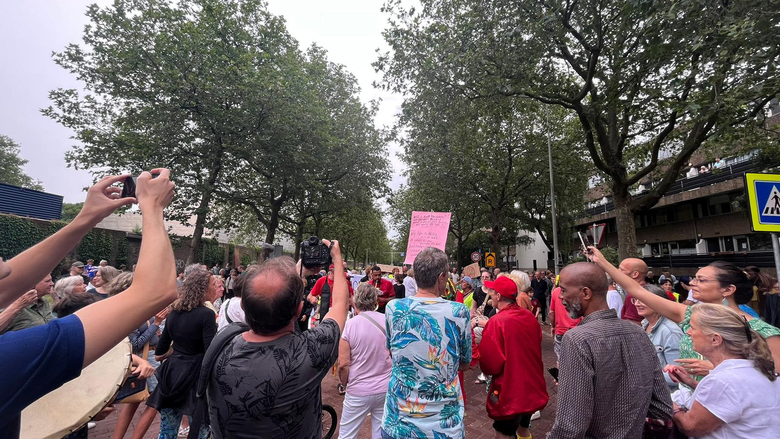Protest Kattenburg tegen knip