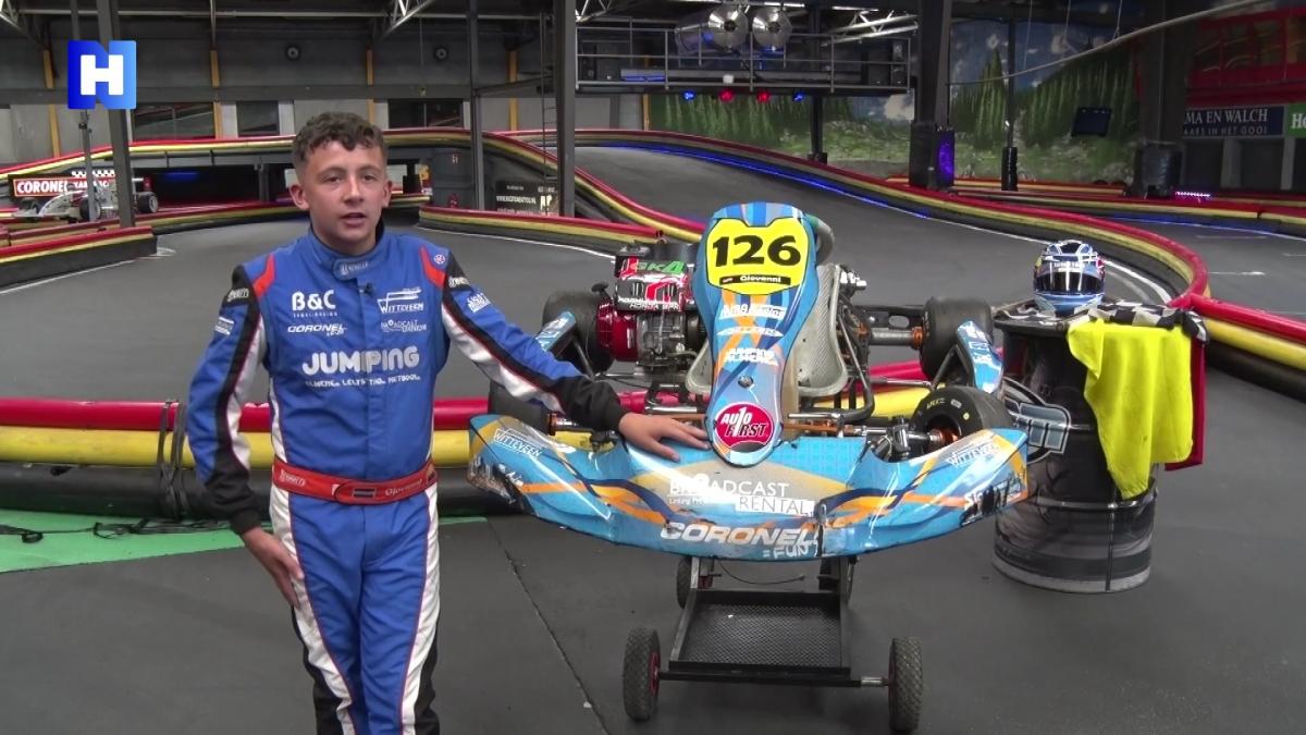 Het nieuwe supersnelle kart-racetalent Giovanni Witteveen komt uit Huizen
