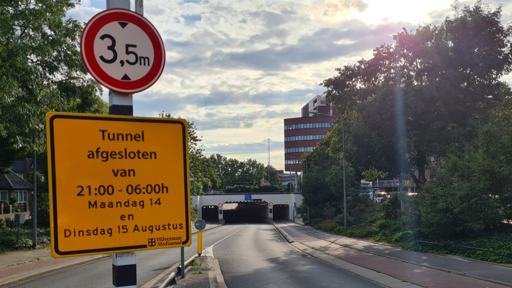 Beatrixtunnel 14 en 15 augustus dicht
