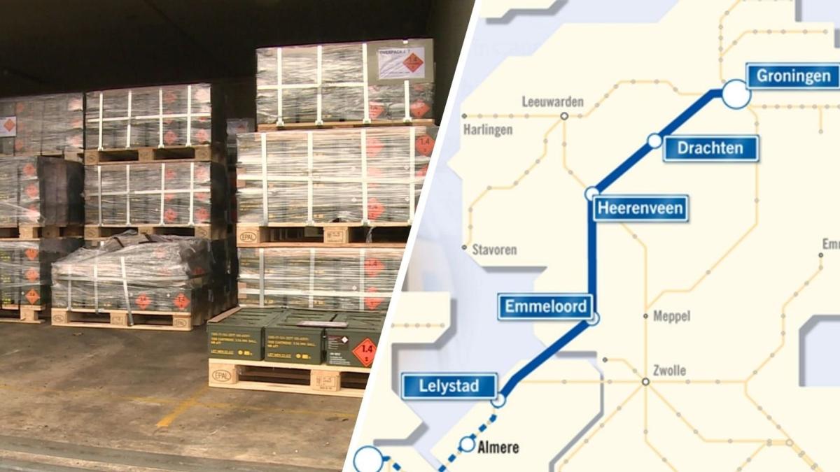 'Lelylijn mogelijk in gevaar door munitieopslag'