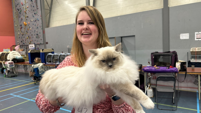 Megan met haar kat