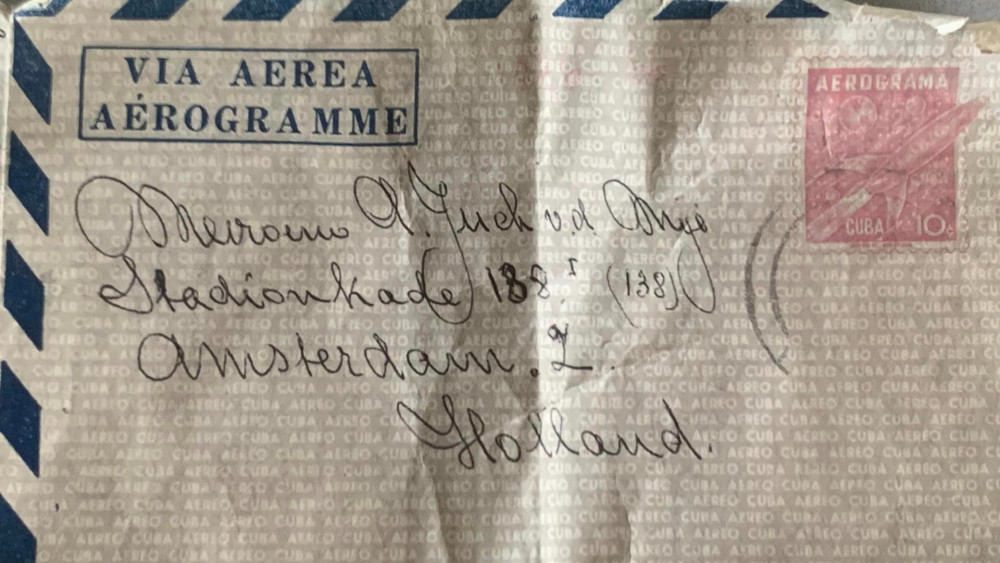 Ruim halve eeuw oude 'liefdesbrief' uit Cuba gevonden in Vijfhuizen