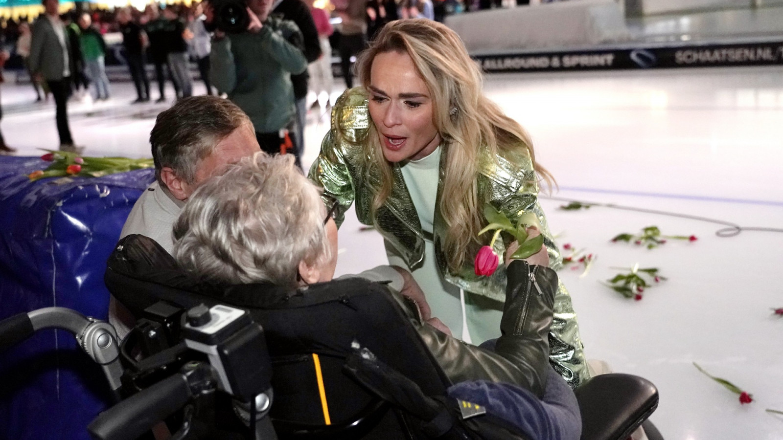 Irene Schouten met haar ouders