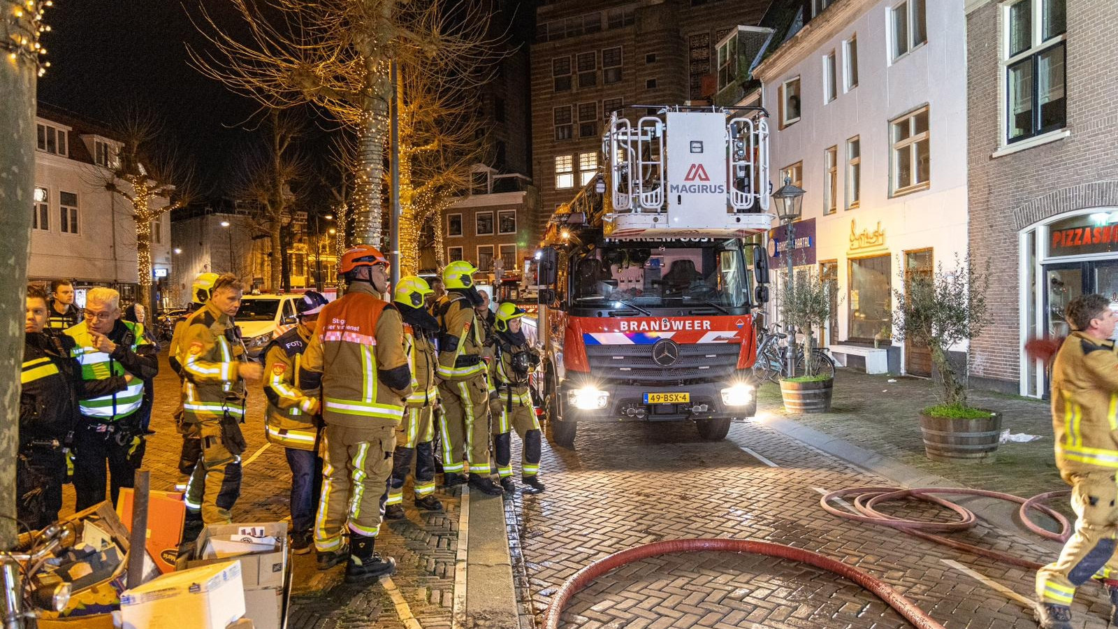 Brand bij wasserette Botermarkt in Haarlem 