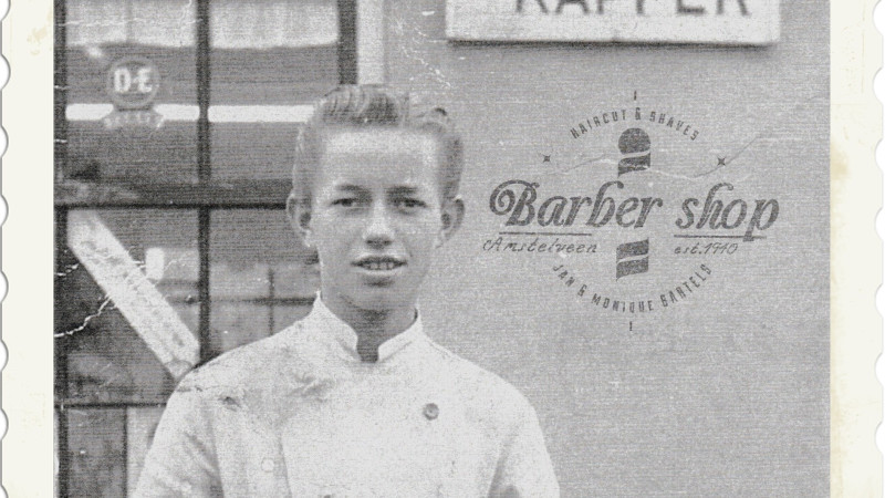 Als zestienjarige jongen werkte Jan Bartels al in de barbershop van zijn vader