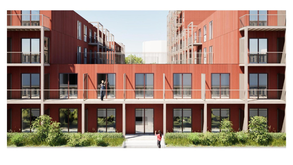 Artist impression van het te bebouwen circusterrein in Hilversum.