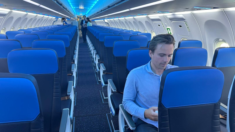 Interieur KLM's Airbus A321neo