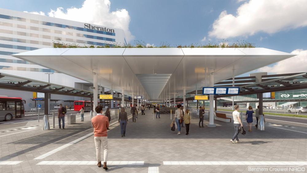 Grote verbouwing busstation Schiphol van start: dit ga je ervan merken