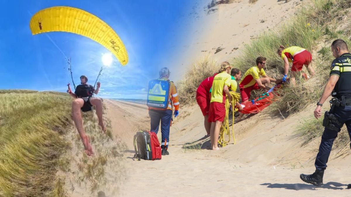 Paraglider Coen waakzaam na ongelukken op strand: 