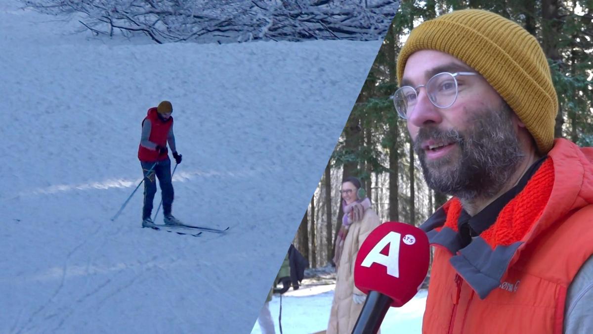 Langlaufen en snowboarden in het Amsterdamse Bos: 