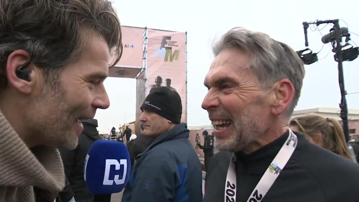 Dick Schoof rende mee tijdens ijskoude Halve van Egmond en genoot van reacties: 