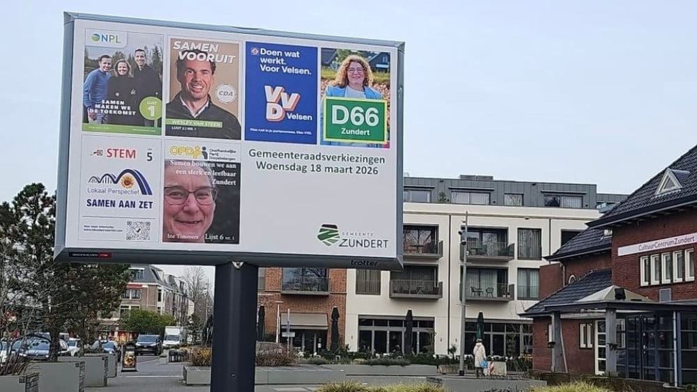 VVD Velsen prijkt op verkiezingsbord in Brabant
