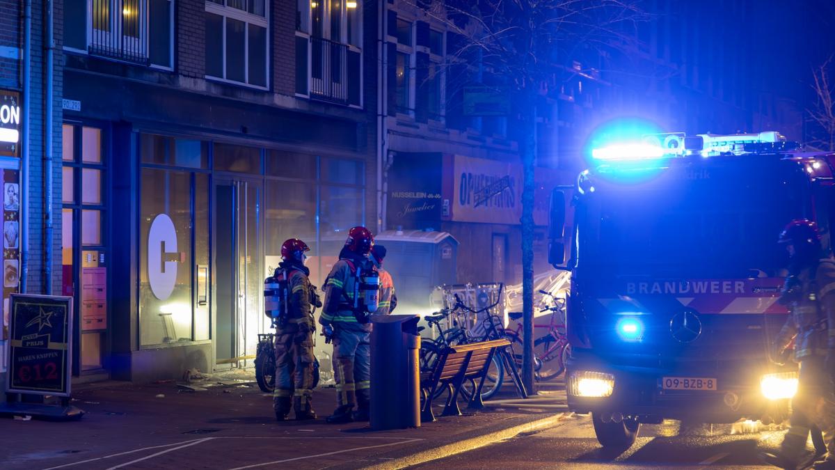 Brand in fietsenwinkel Amsterdam-West