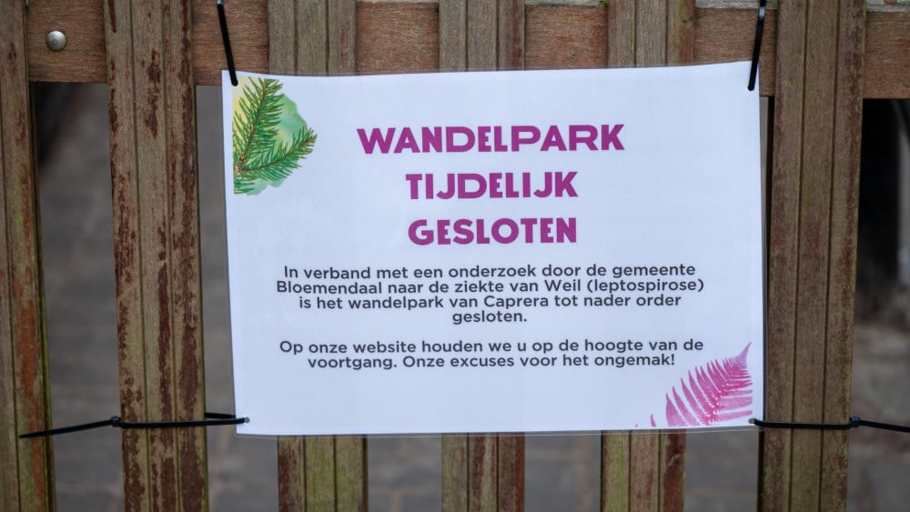 Wandelpark Caprera weer open, overleden hond had geen ziekte van Weil