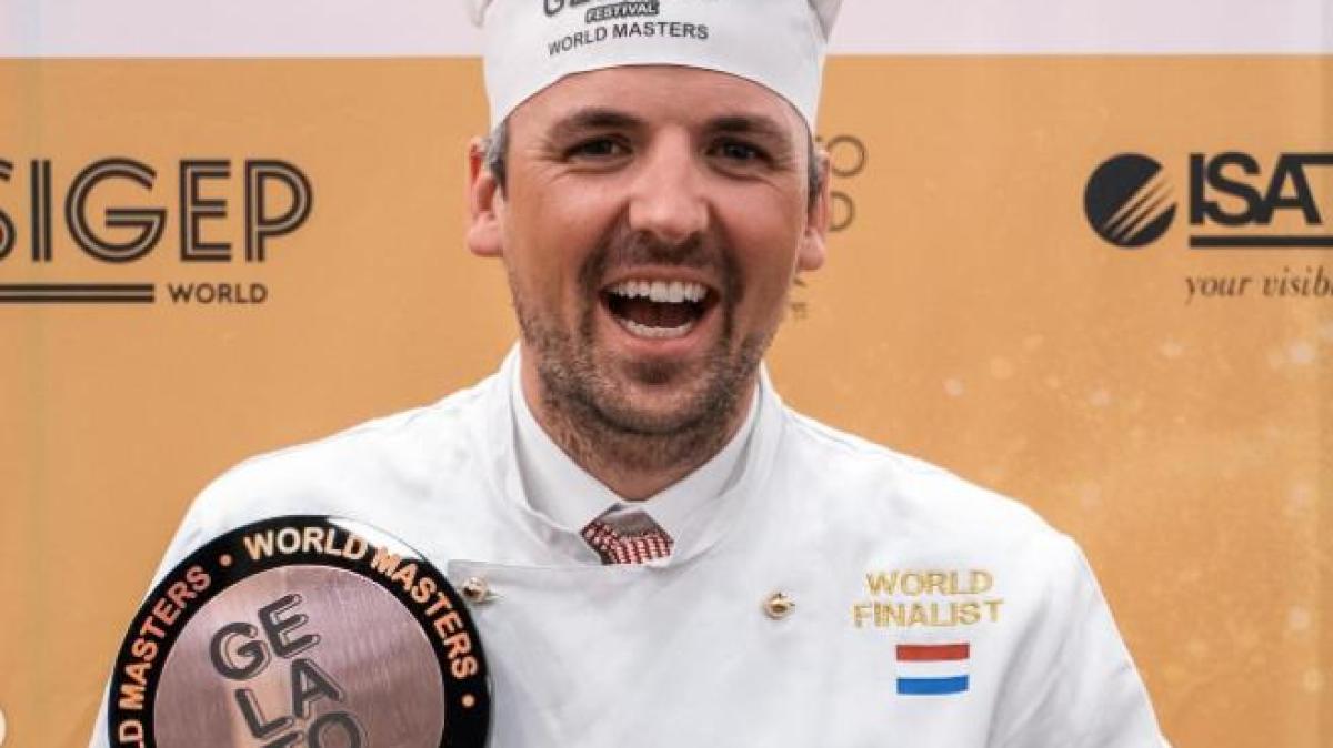 Kees Baars uit Callantsoog pakt brons op WK ijs maken in Las Vegas