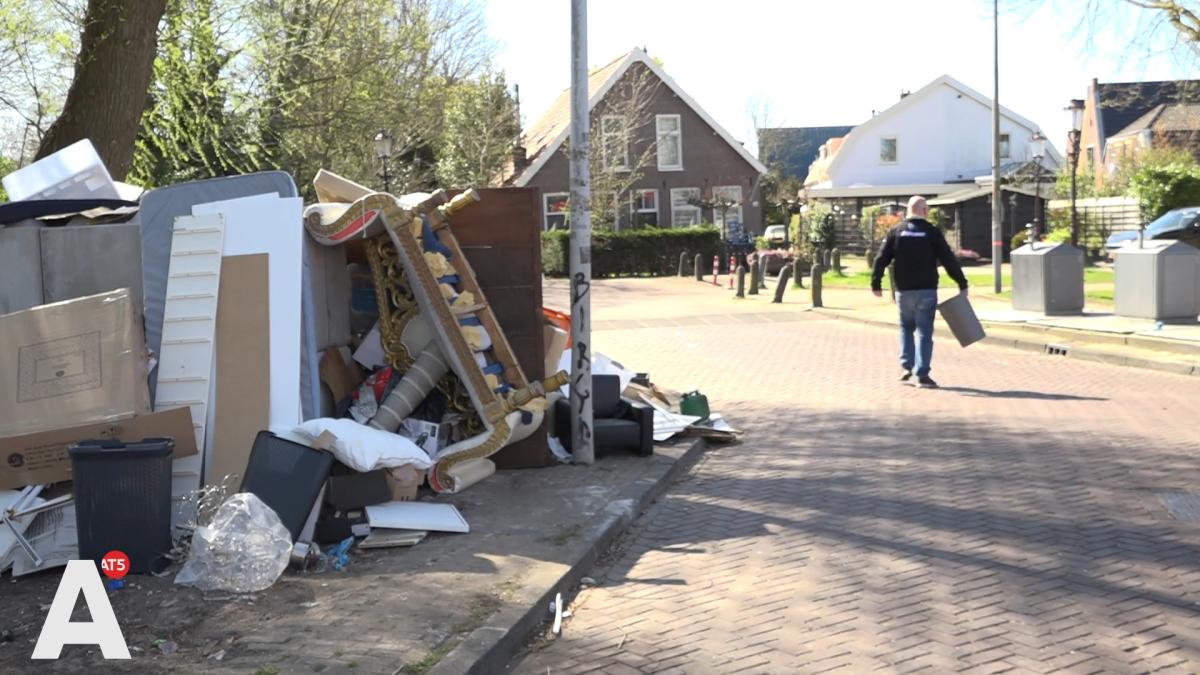 Amsterdamse buurt overspoeld met bergen afval: 