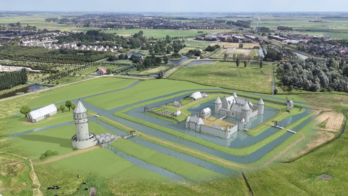 Dít kasteel stak er ruimschoots bovenuit in middeleeuws Heemskerk