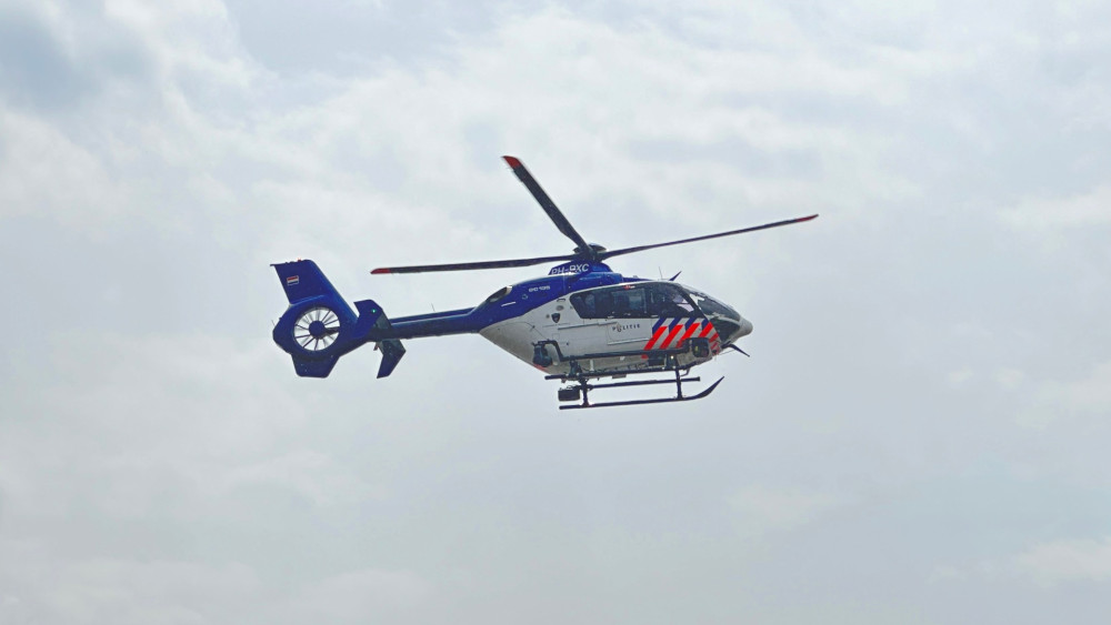 Police helicopter flying over city for hours supports high-value transport