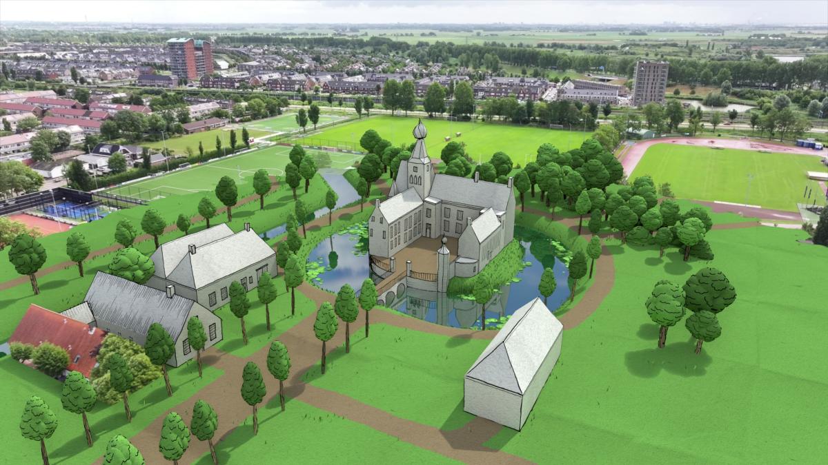 Je loopt er zo overheen, maar hier stond ooit een enorm kasteel in Beverwijk