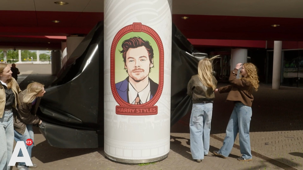 Portrait of Harry Styles at Johan Cruijff Arena: Ajax legends will also be on the pillars